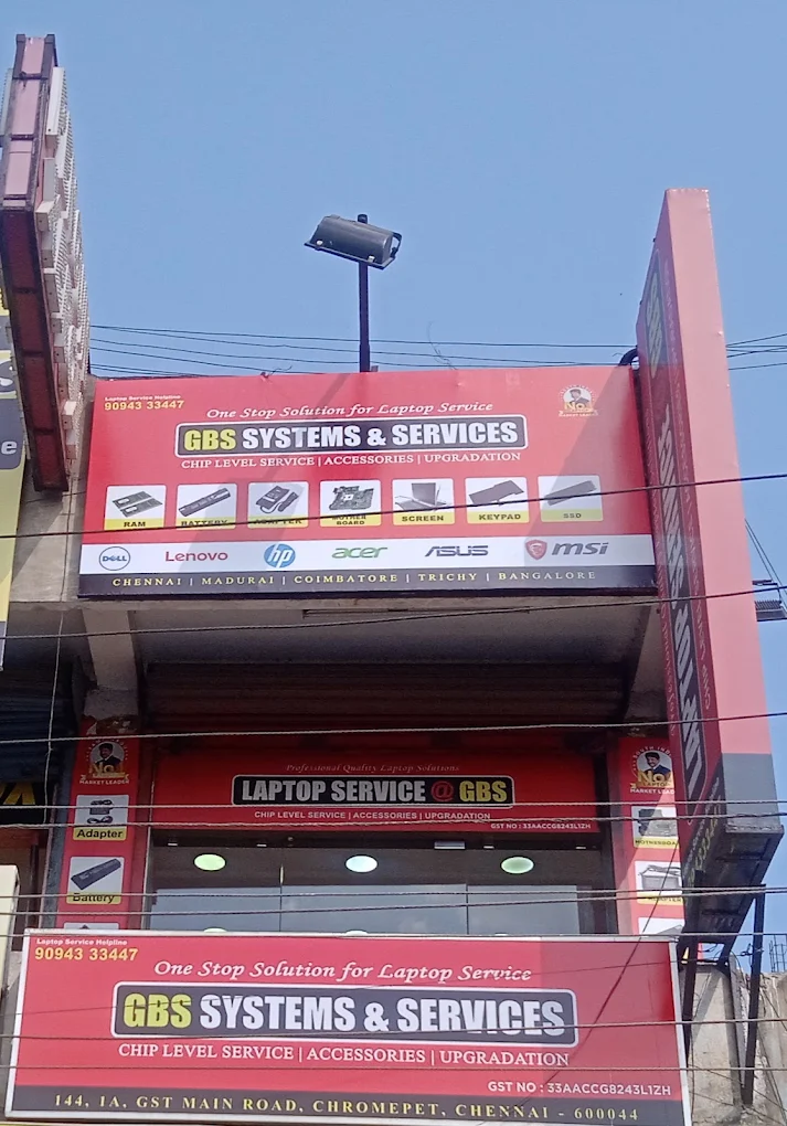Laptop service center in Chrompet Chennai - GBS Systems