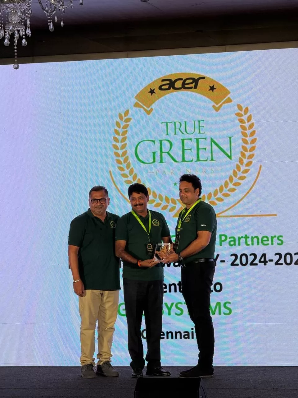 Acer True Green Partners Excellence Award - GBS Systems