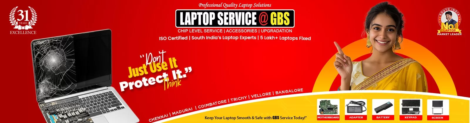 Laptop Service Center in Chennai - GBS Computers